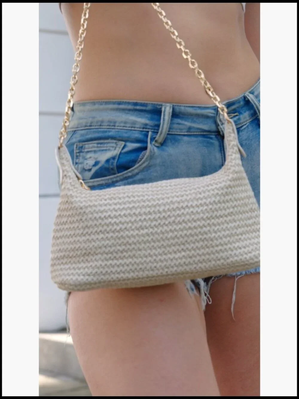 Straw Woven Shoulder Tote Handbag Casual Boho Beach Vacation Purse - Picture 7 of 7